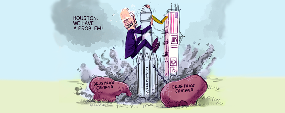 Cartoon: Drug Price Controls Risk Anchoring the “Cancer Moonshot” to the Ground